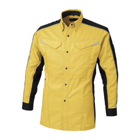 消臭ストレッチ長袖シャツ【A2078-COC】 11.イエロー