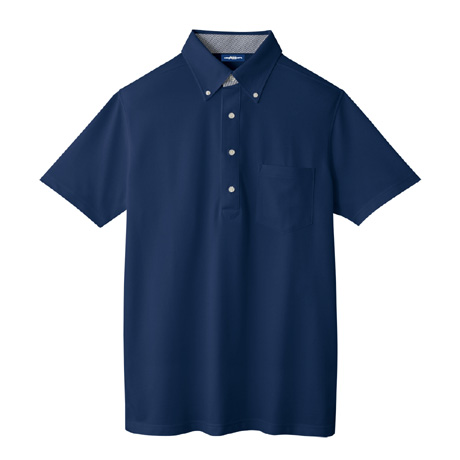 マルチ7ビズ半袖ポロシャツ【A277-COC】 1.ネイビー