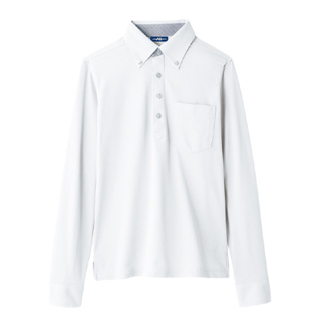 マルチ7ビズ長袖ポロシャツ【A278-COC】 0.ホワイト