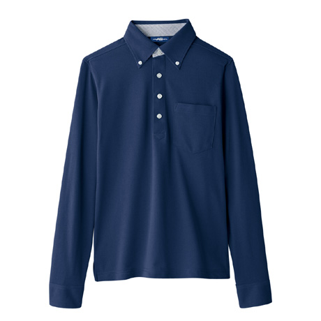 マルチ7ビズ長袖ポロシャツ【A278-COC】 1.ネイビー