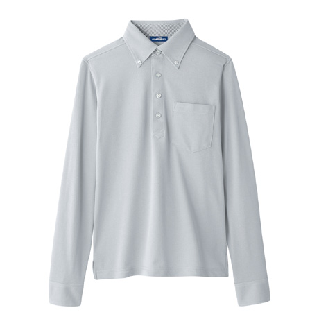 マルチ7ビズ長袖ポロシャツ【A278-COC】 3.シルバー