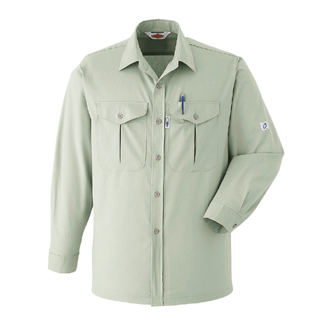 長袖シャツ【A29-ASC】 4.オリーブ