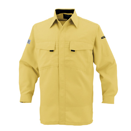 エコ・製品制電長袖シャツ【A3368-COC】 4.マスタード