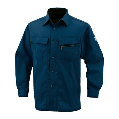 エコ5IVEスター長袖シャツ【A4458-COC】 1.ネイビーマリナー