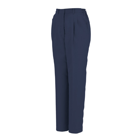 エコ・製品制電レディースツータックスラックス（脇ゴム）【A4464-COC】 1.ネイビー