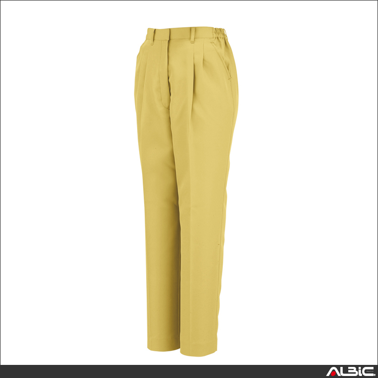 エコ・製品制電レディースツータックスラックス（脇ゴム）【A4464-COC】 商品写真