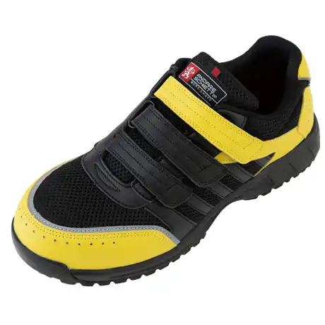 安全靴 セーフティースニーカー ブラック×イエロー 【A45000-COC】 