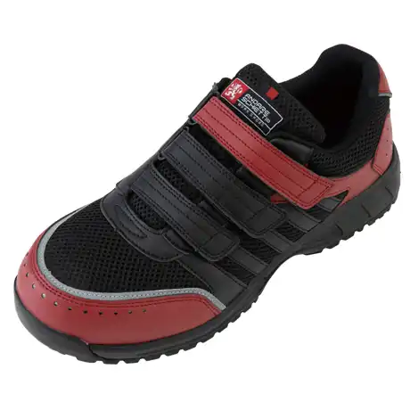 安全靴 セーフティースニーカー ブラック×レッド 【A45000-COC】 