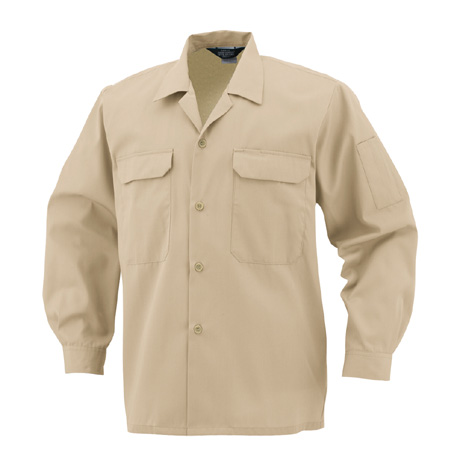 エコ5IVEスター開襟長袖シャツ【A6658-COC】 2.ベージュ