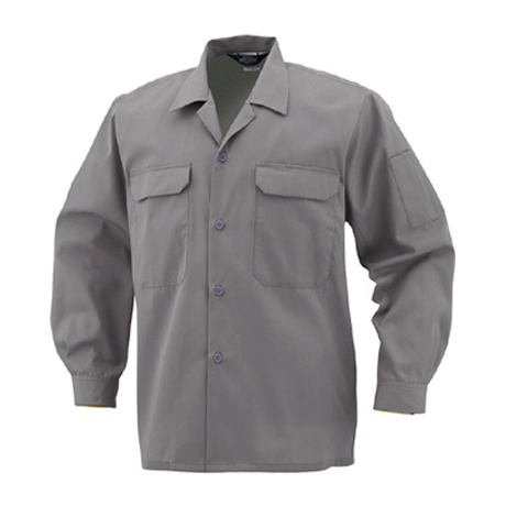 エコ5IVEスター開襟長袖シャツ【A6658-COC】 3.グレー