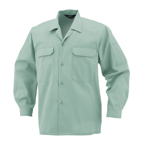 エコ5IVEスター開襟長袖シャツ【A6658-COC】 9.グリーン