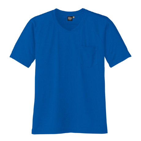 冷感半袖VネックTシャツ【A667-COC】 6.レアルブルー