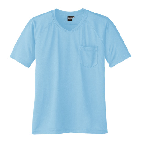 冷感半袖VネックTシャツ【A667-COC】 7.サックス