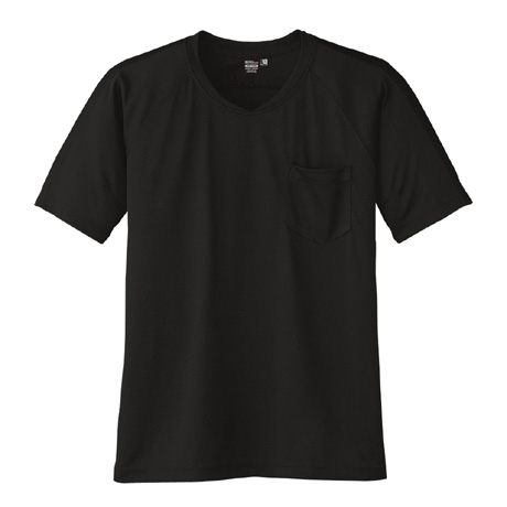 冷感半袖VネックTシャツ【A667-COC】 13.ブラックネーロ