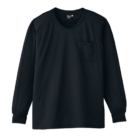 冷感長袖VネックTシャツ【A668-COC】 23.チャコール