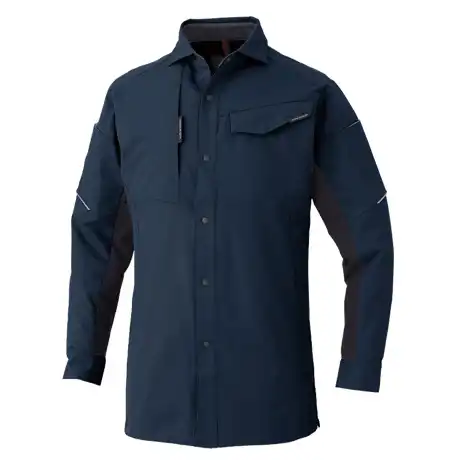 作業服 長袖シャツ ネイビー 【A7068-COC】 
