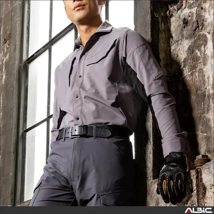 作業用 長袖シャツ【A7068-COC】 着用写真