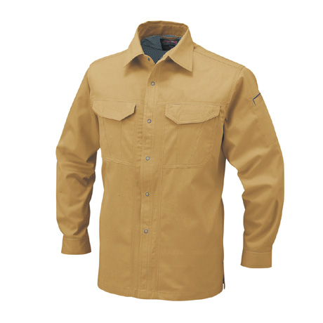 抗菌防臭・防縮長袖シャツ【A748-COC】 2.キャメルベージュ