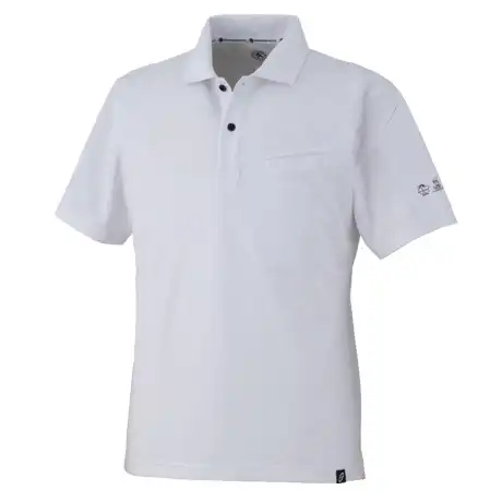 作業服 エコ制電半袖ポロシャツ ホワイト 【AE1727-COC】 