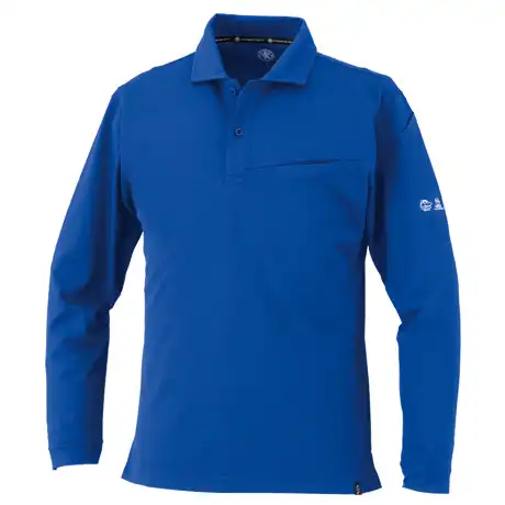 作業服 エコ制電長袖ポロシャツ ブルー 【AE1728-COC】 