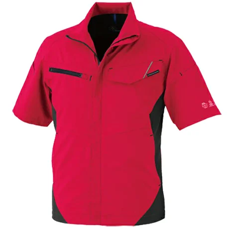 作業服 半袖ブルゾン レッド 【AE8090-COC】 