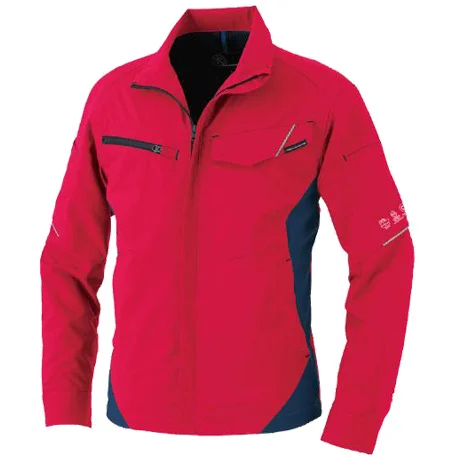 作業服 長袖ブルゾン レッド 【AE8091-COC】 