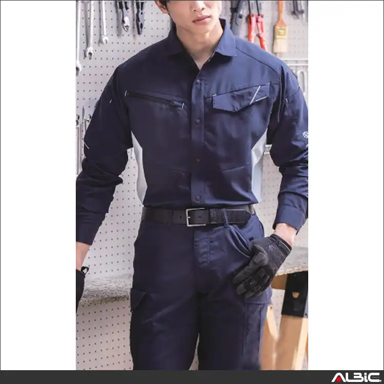 作業用 長袖シャツ【AE8098-COC】 着用写真