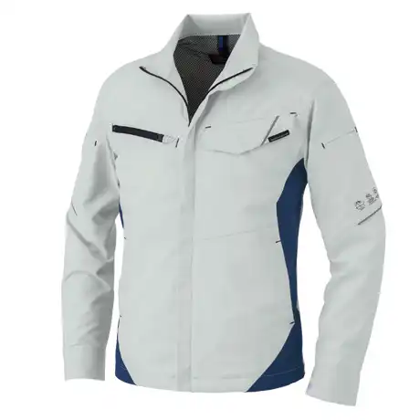 作業服 エコ・裏綿ストレッチブルゾン シルバー 【AE8190-COC】 