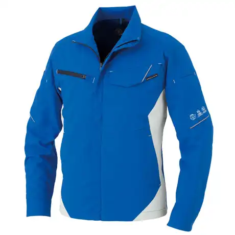 作業服 エコ・裏綿ストレッチブルゾン ブルー 【AE8190-COC】 