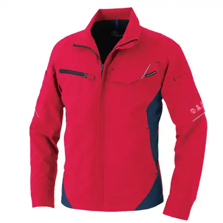 作業服 エコ・裏綿ストレッチブルゾン レッド 【AE8190-COC】 