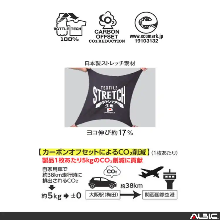 作業服 エコ・ストレッチブルゾン 【AE9150-COC】 機能説明