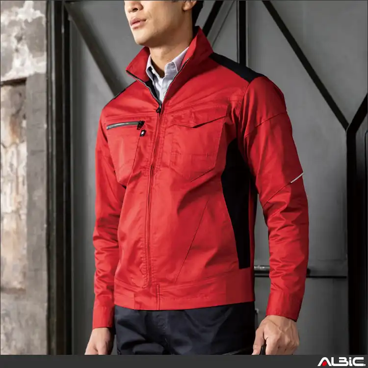 作業用 長袖ブルゾン【AG3081-COC】 着用写真