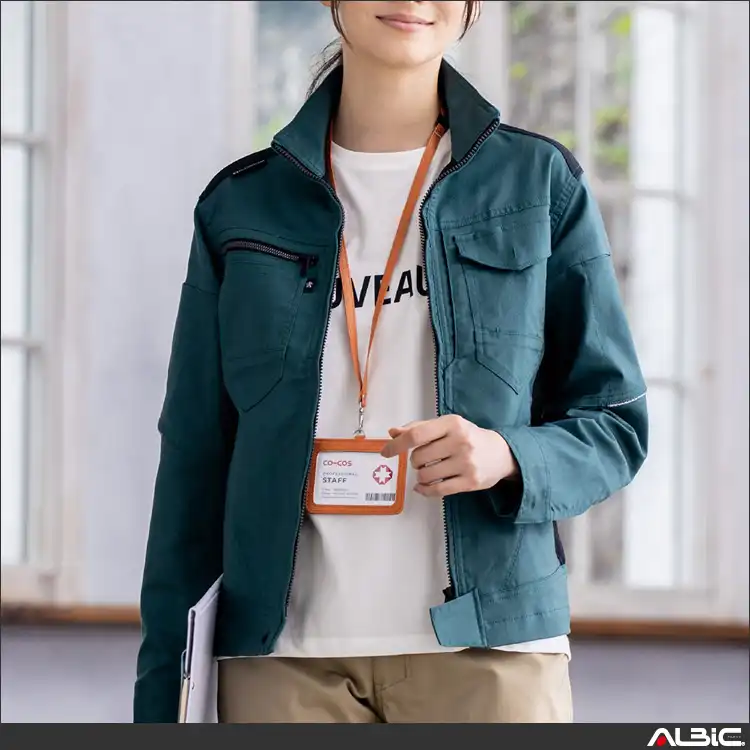 作業用 長袖ブルゾン【AG3081-COC】 着用イメージ