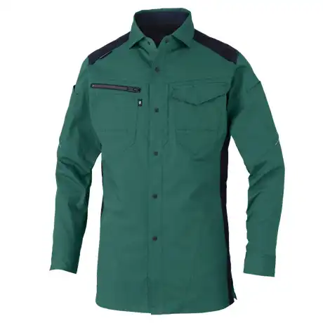 作業服 長袖シャツ ブルー 【AG3088-COC】 