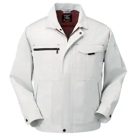 作業着 国産生地 綿100% 長袖ブルゾン【AL200-MRJ】 3.グレー