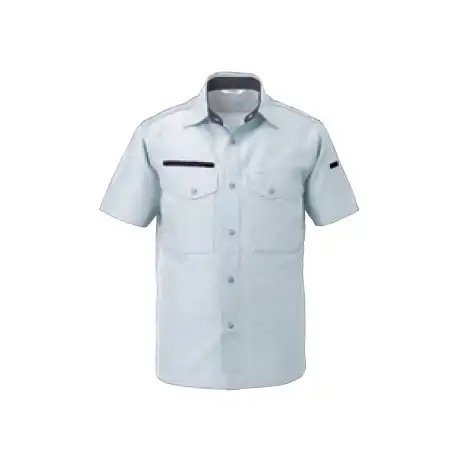 作業着 エコマーク認定 帯電防止 半袖シャツ【AL708-MRJ】 3.グレー