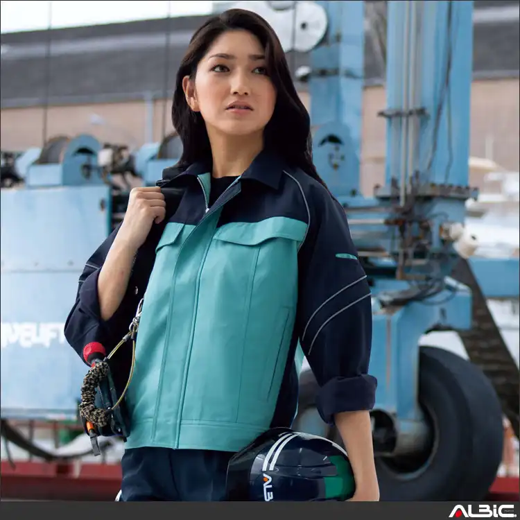 作業着 エコマーク認定 帯電防止 長袖ブルゾン【AL810-MRJ】 商品写真