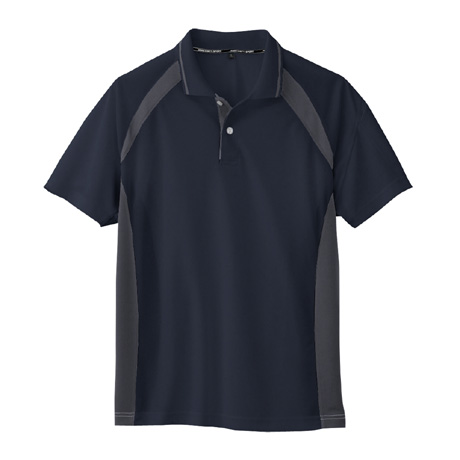 スポーティシルエット半袖ポロシャツ【AS1627-COC】 1.ネイビー(チャコール)