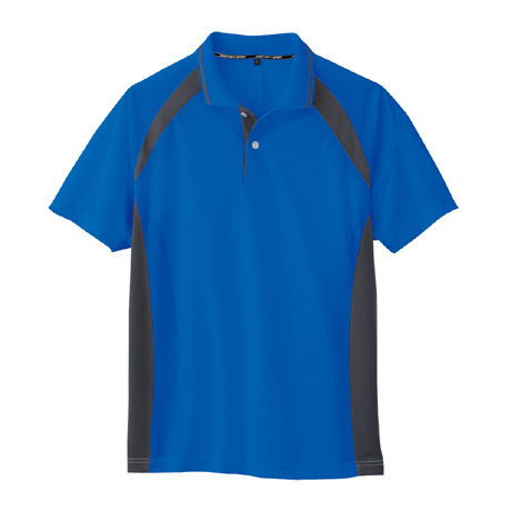 スポーティシルエット半袖ポロシャツ【AS1627-COC】 6.ブルー(チャコール)