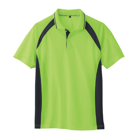 スポーティシルエット半袖ポロシャツ【AS1627-COC】 8.ライム(チャコール)