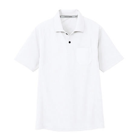 ドライメッシュ半袖ポロシャツ（ポケット有）【AS1657-COC】 0.ホワイト