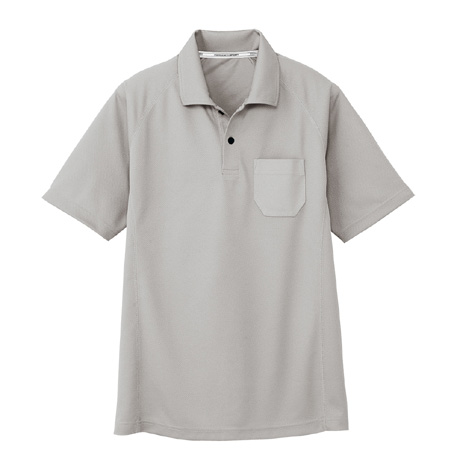 ドライメッシュ半袖ポロシャツ（ポケット有）【AS1657-COC】 3.シルバー