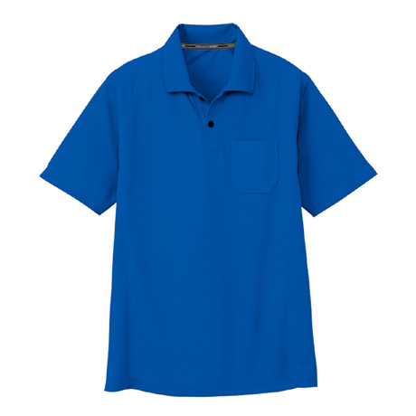 ドライメッシュ半袖ポロシャツ（ポケット有）【AS1657-COC】 6.ブルー