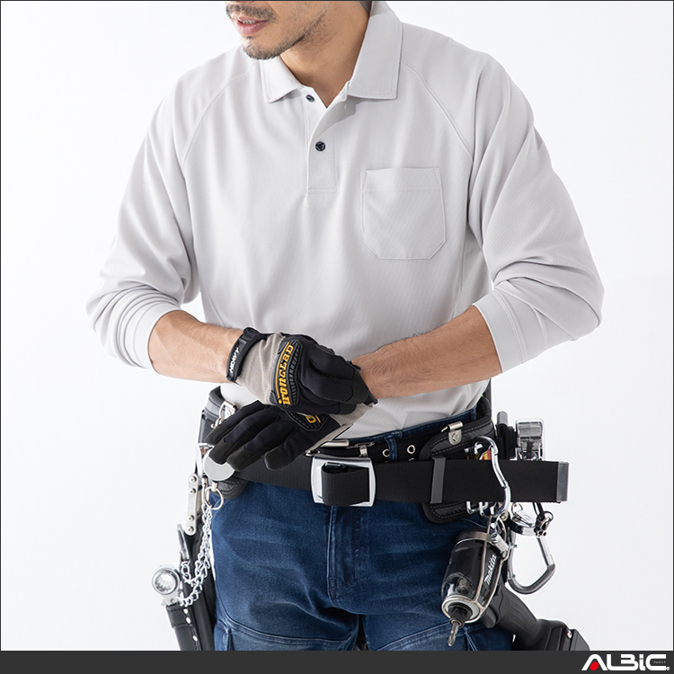 ドライメッシュ長袖ポロシャツ（ポケット有）【AS1658-COC】 商品写真