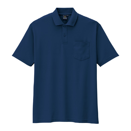 静電・防透・消臭半袖ポロシャツ【AS257-COC】 1.ネイビー