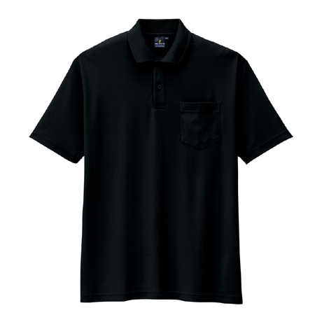 静電・防透・消臭半袖ポロシャツ【AS257-COC】 13.ブラック
