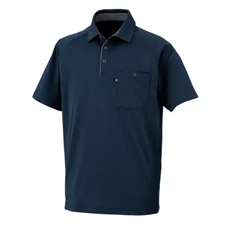 作業服 半袖ポロシャツ ネイビー 【AS2757-COC】 