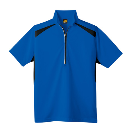 半袖ハーフジップポロシャツ【AS577-COC】 6.ブルー