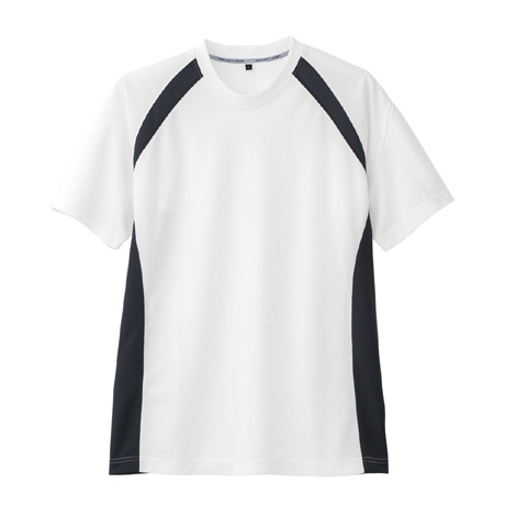 スポーティシルエット半袖Tシャツ【AS627-COC】 0.ホワイト(チャコール)