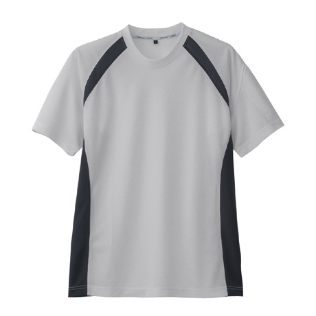 スポーティシルエット半袖Tシャツ【AS627-COC】 3.シルバー(チャコール)